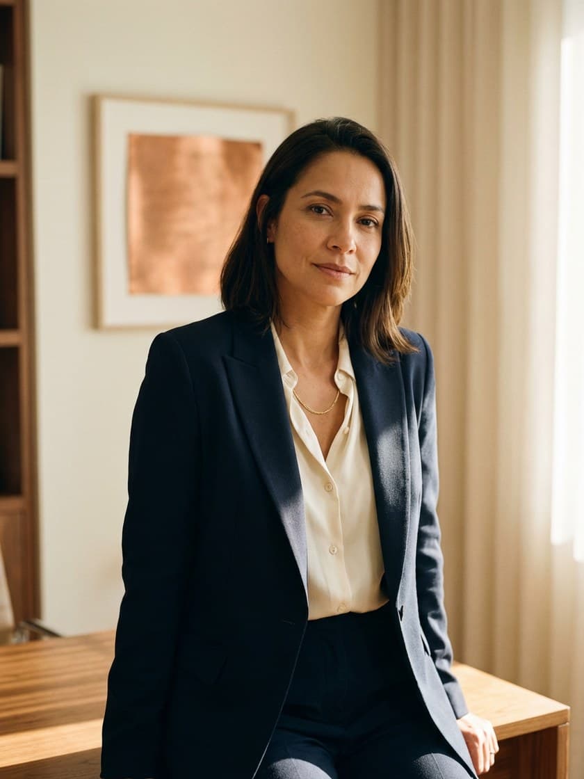 Dra. Beatriz Souza, sorriso discreto, fechamento humano da página